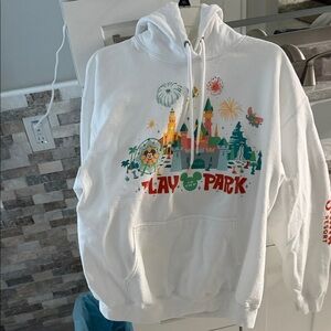 Disneyland Play at the Park Graphic White Hoodie